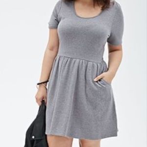 Forever 21 French terry tan dress